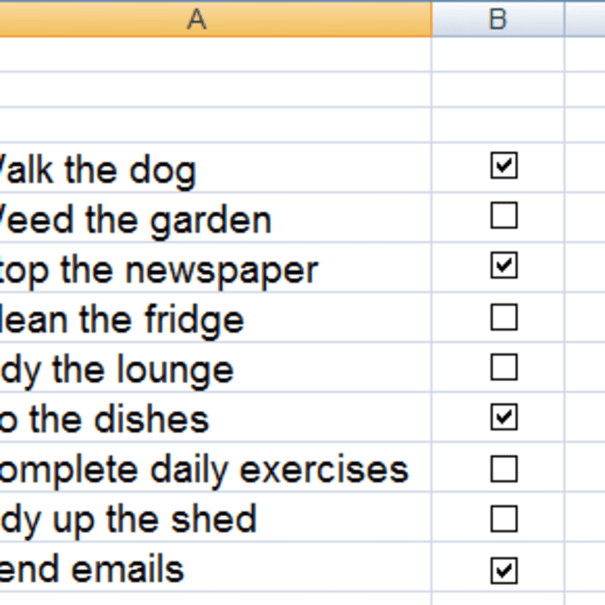 cannot remove check box in excel for mac